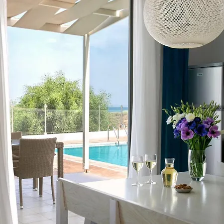 Exquisite Bulat 4 Bedrooms Beachfront Amazing Sea Views Private Outdoor Pool Furished Sun Terrace Ellinon Villa Protaras
